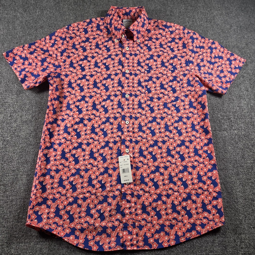 Brooks Brothers Button Up Shirt Men's Small 100% Cotton Floral NWT